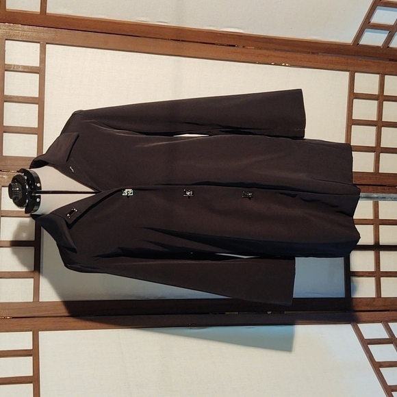 Anne Klein Black Raincoat / Jacket Sz S - Picture 1 of 8